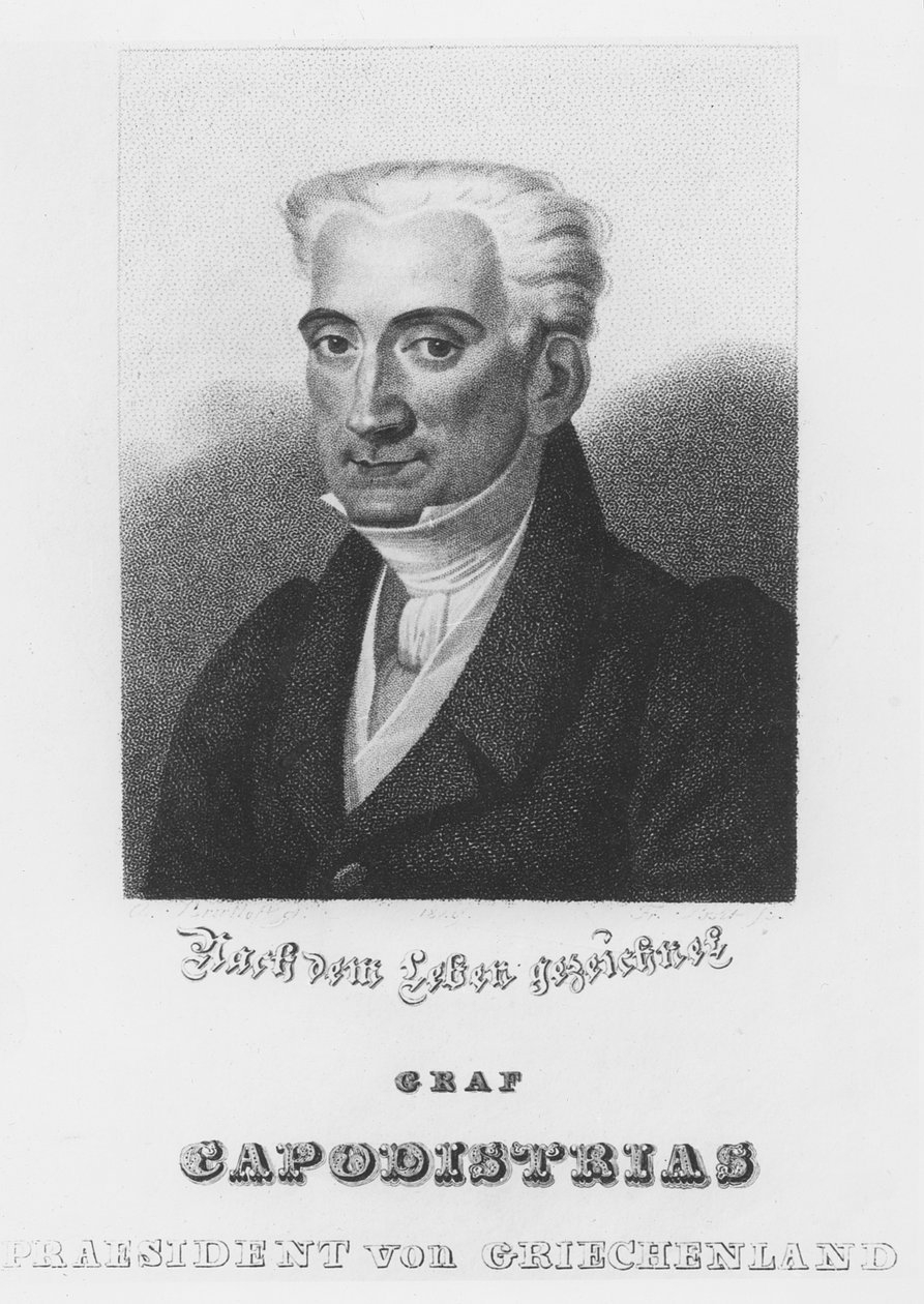 Ioannis Kapodistrias (gravure) door Italian School