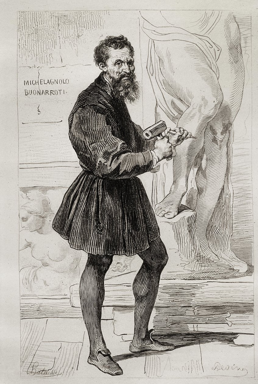 Michelangelo Buonarroti Beeldhouwer door Italian School