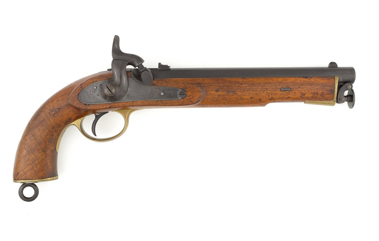Model 1856 Percussie Geweer Pistool door Italian School