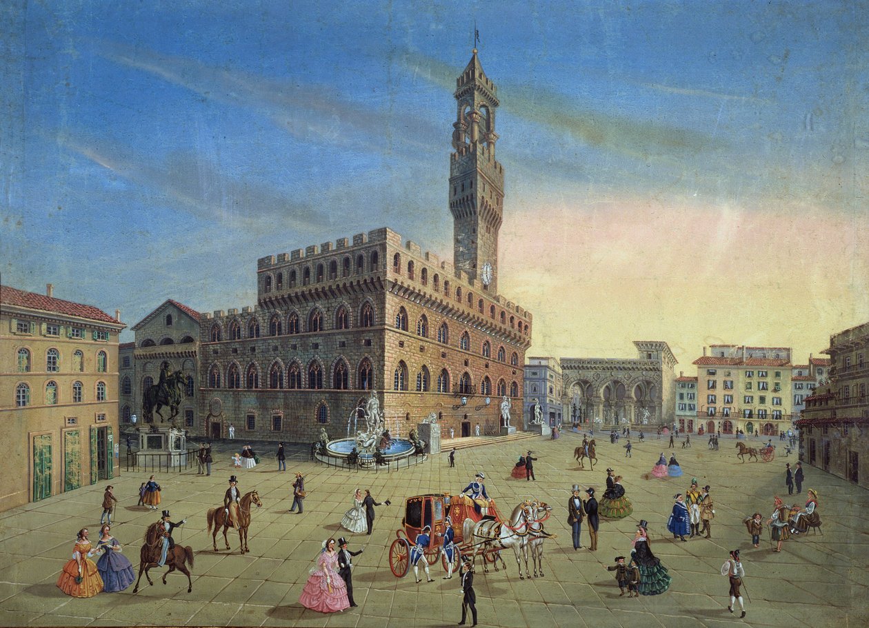 Piazza Signoria, Florence door Italian School