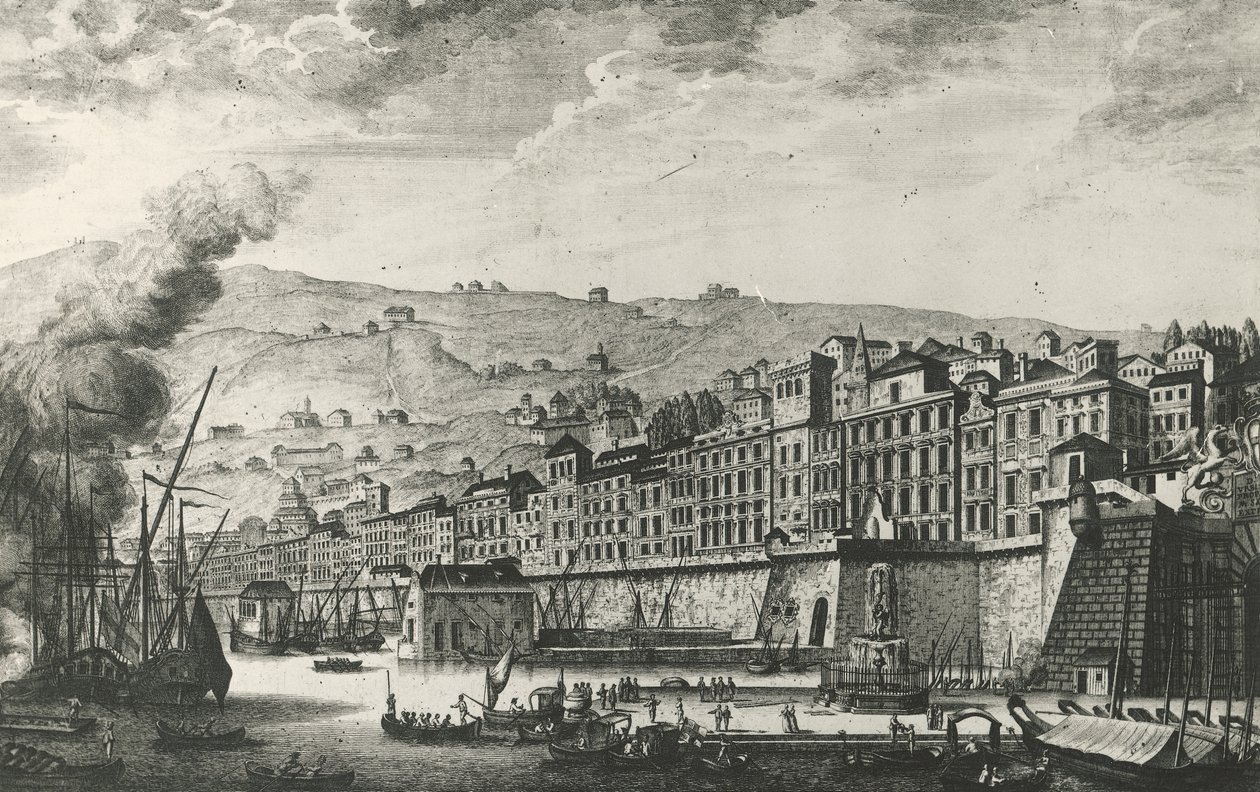 Ponte Reale in Genua, Italië door Italian School