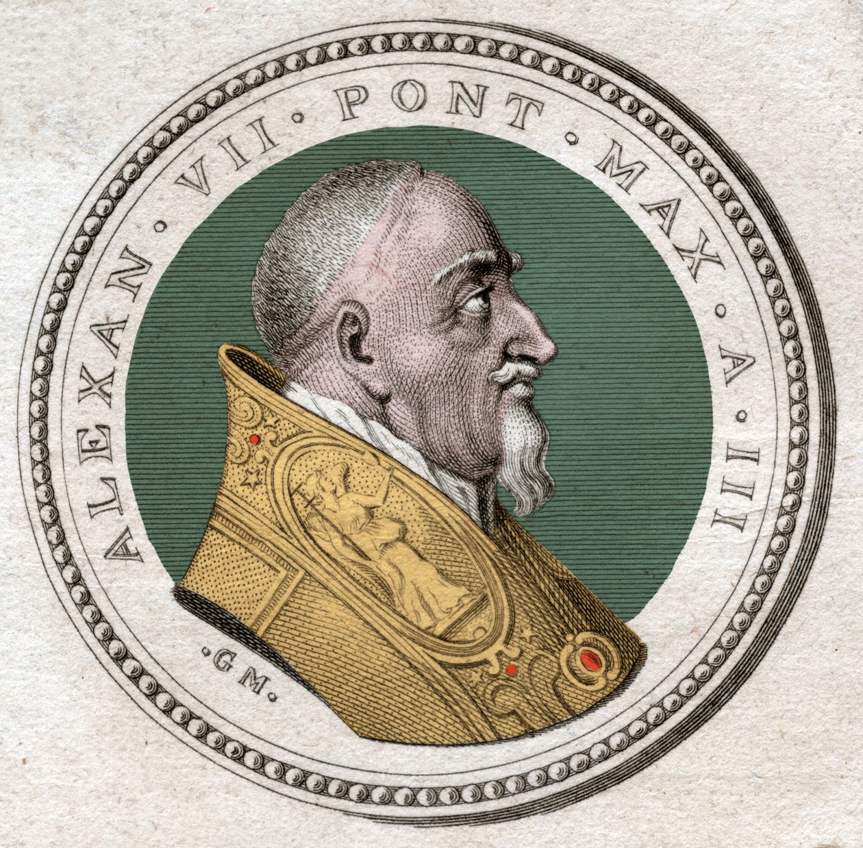 Paus Alexander VII (gravure) door Italian School