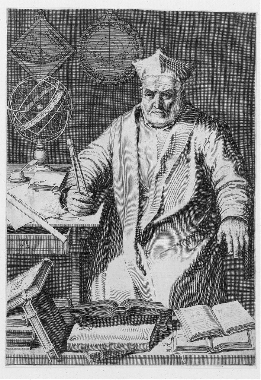 Portret van kardinaal Christopher Clavius door Italian School