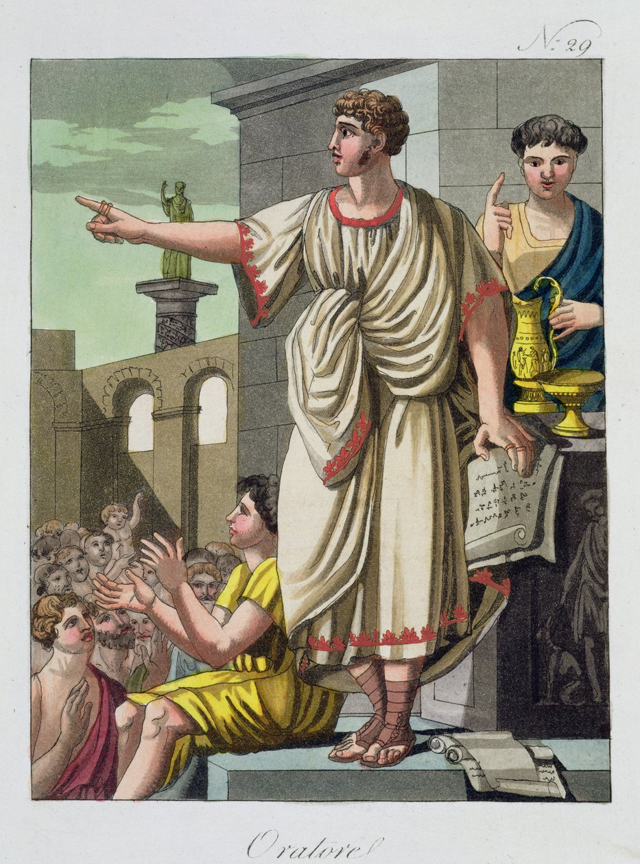 Romeinse Redenaar, uit LAntica Roma, 1825 door Italian School