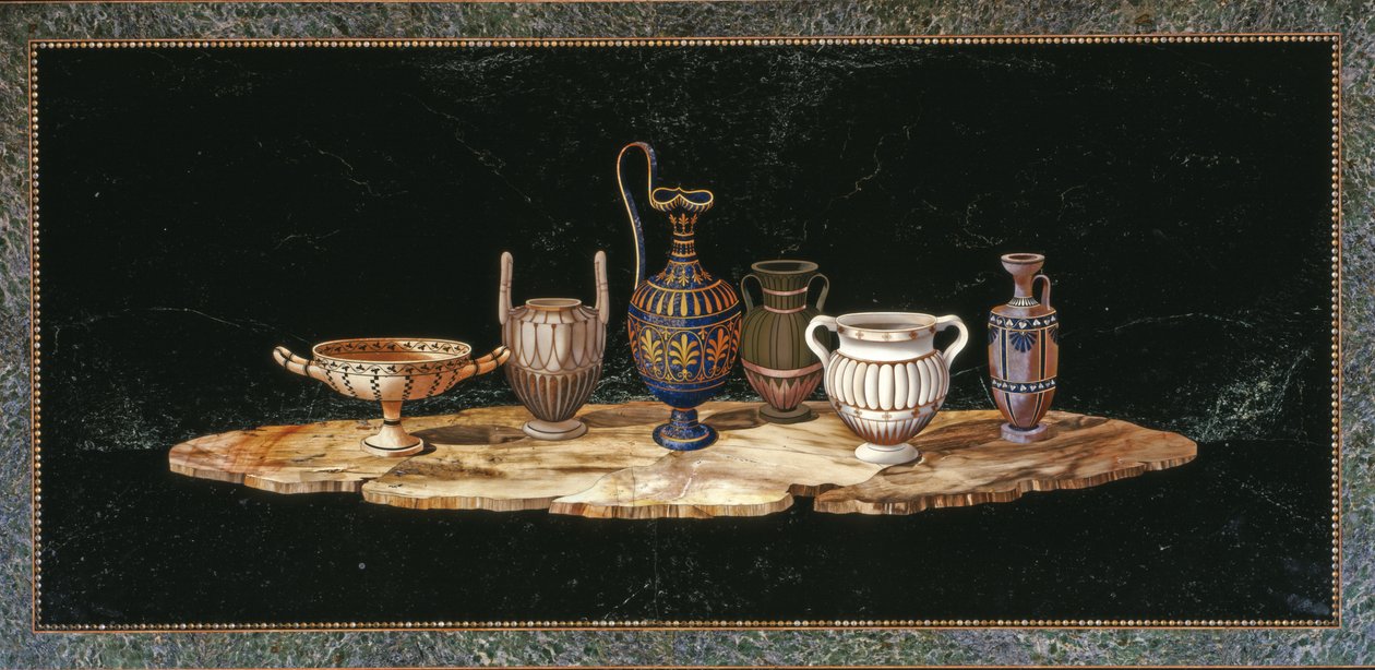 Tafelblad in pietra dura door Italian School