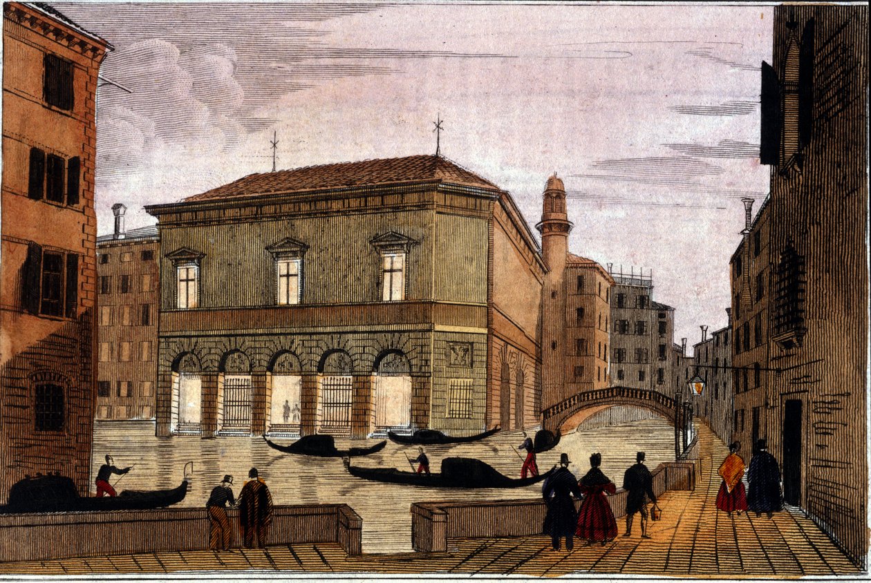 Teatro La Fenice Venetië, 1820 door Italian School