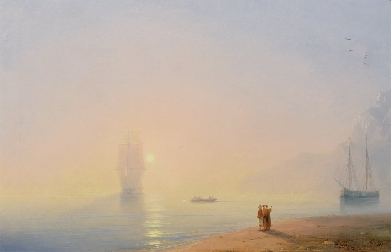 Kijkend naar de Zwarte Zee door Ivan Konstantinovich Aivazovsky