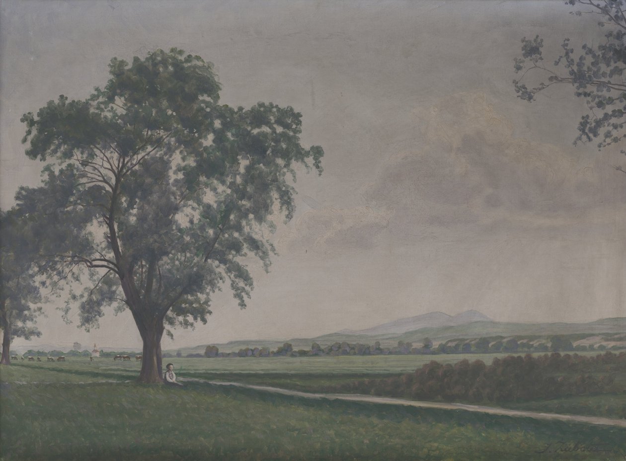 Landschap bij het dorp Pribovce door Ivan Zabota