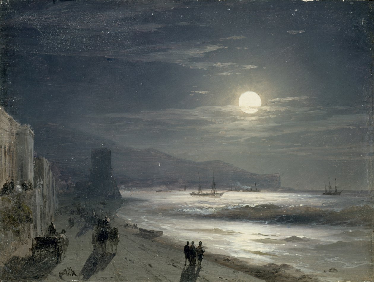 Maan Nacht, 1885 door Ivan Konstantinovich Aivazovsky