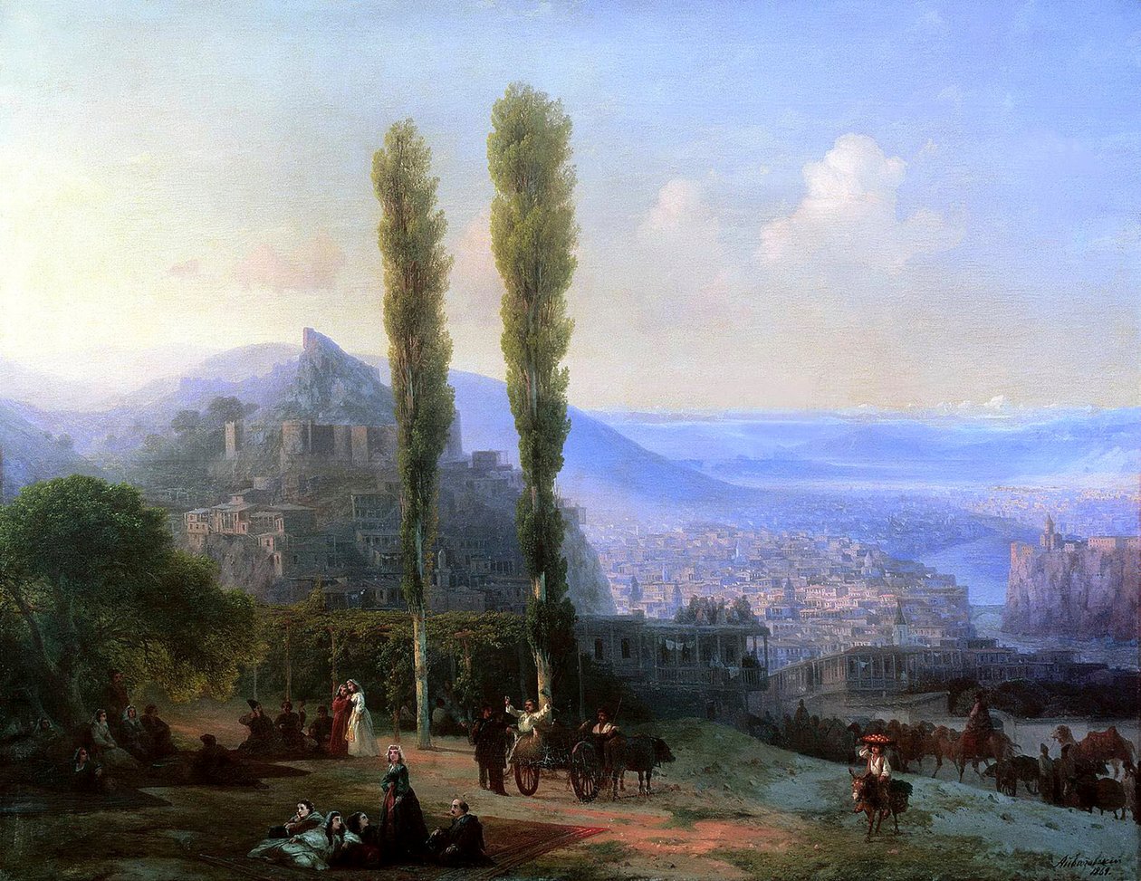 Uitzicht op Tiflis door Ivan Konstantinovich Aivazovsky