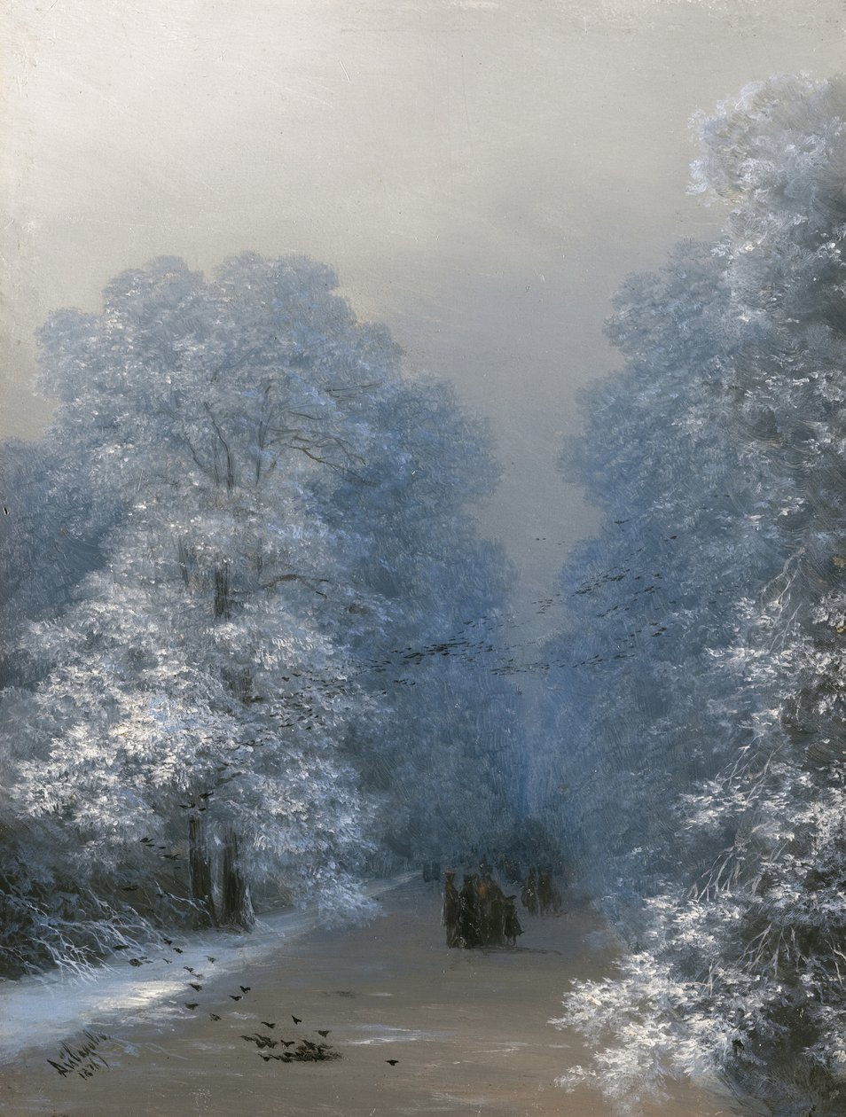 Winterlandschap, 1876 door Ivan Konstantinovich Aivazovsky