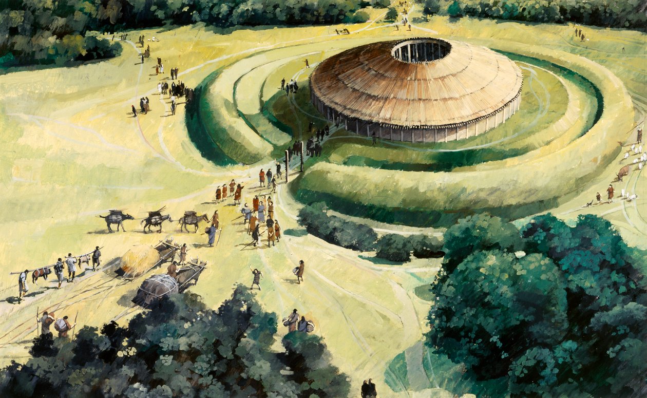 Knowlton neolithisch ritueel henge, ca. 1990-2010 door Ivan Lapper