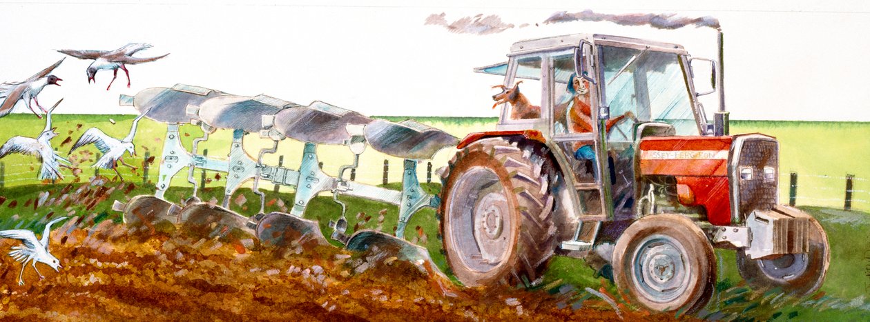 Ploegen, ca. 2010 door Ivan Lapper