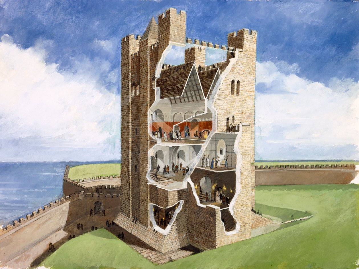 Kasteel van Scarborough, 14e eeuw, 1990-2010 door Ivan Lapper