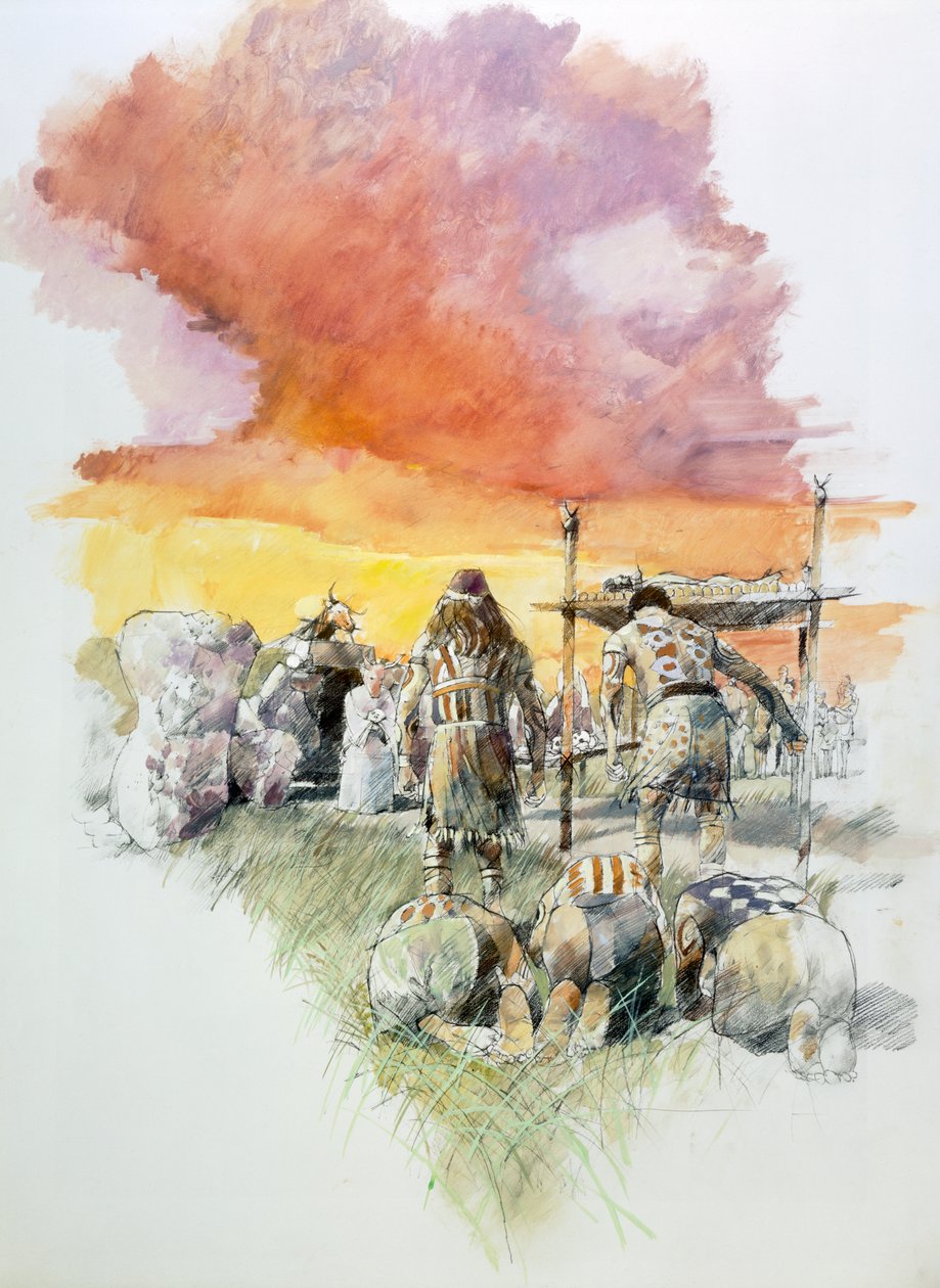 Stoney Littleton Long Barrow, c3500BC, c1990-2010 door Ivan Lapper