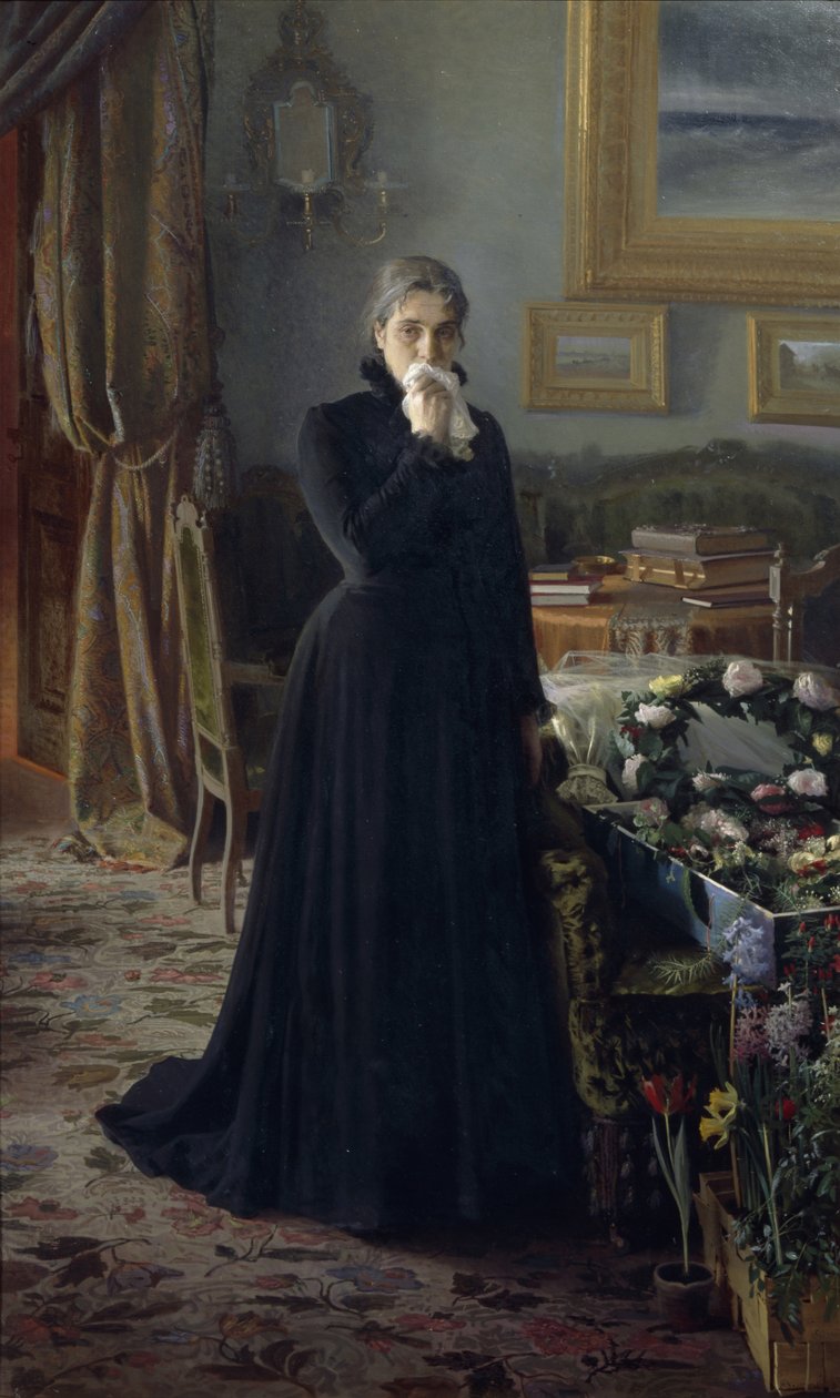 Ontroostbaar verdriet, 1884 door Ivan Nikolaevich Kramskoy
