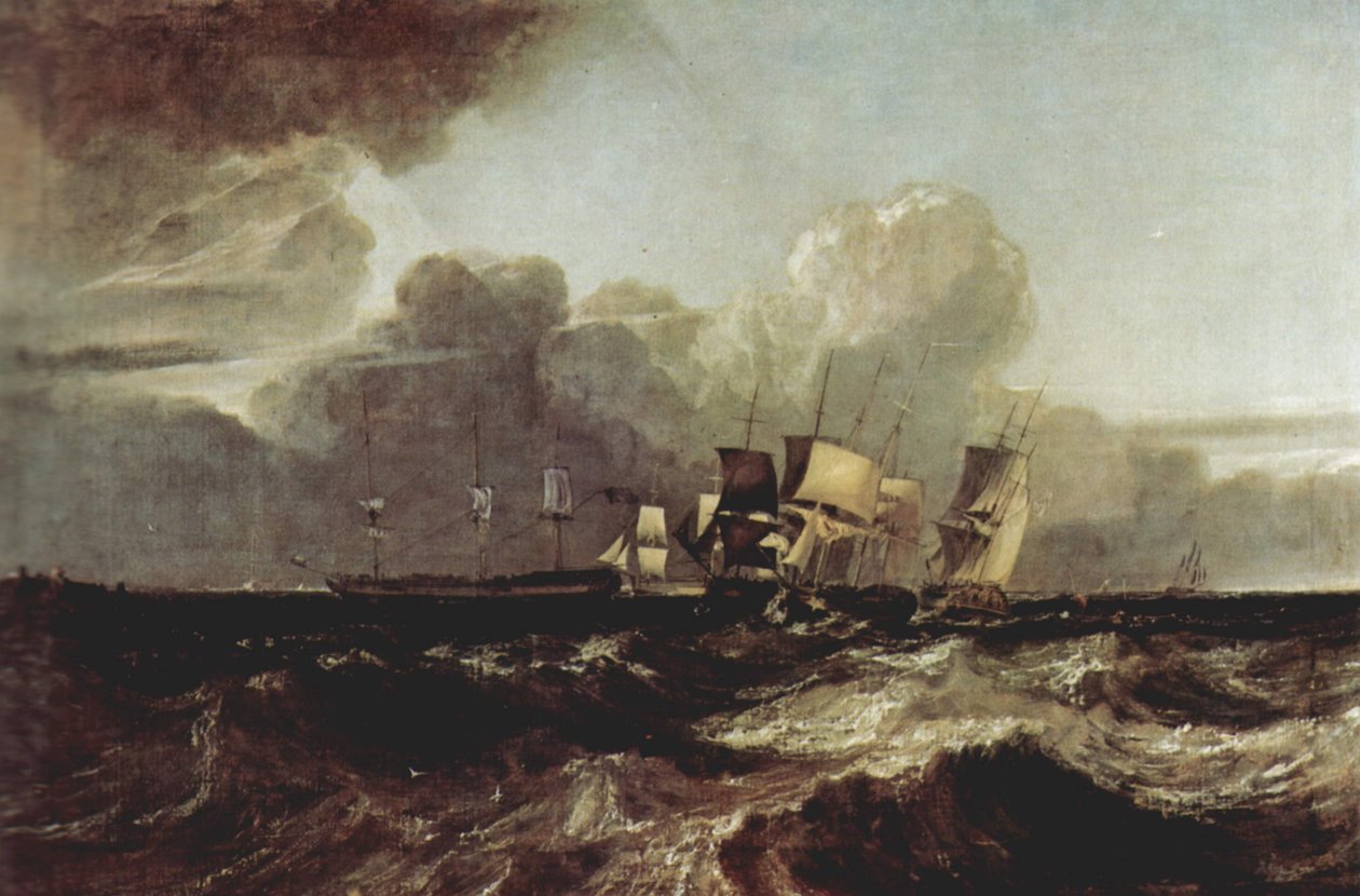 Schepen die ankeren door Joseph Mallord William Turner