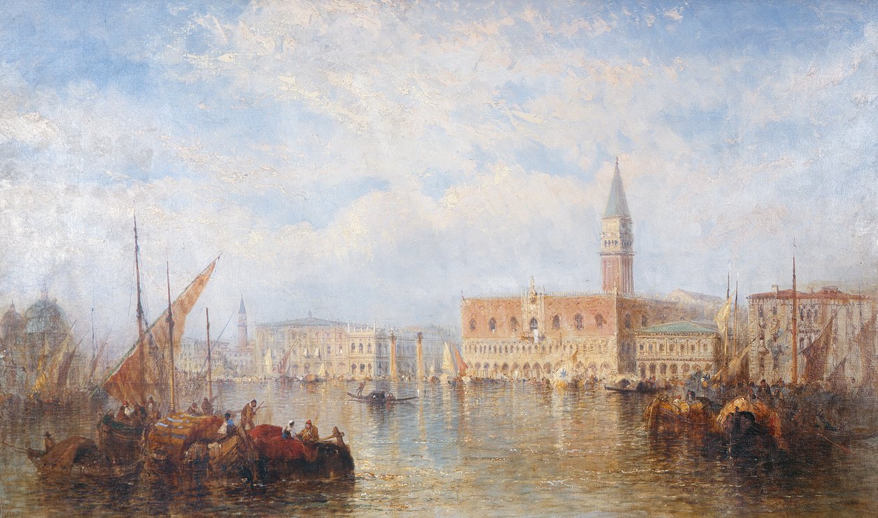 Uitzicht op het Palazzo Ducale, Venetië door J. Vivian