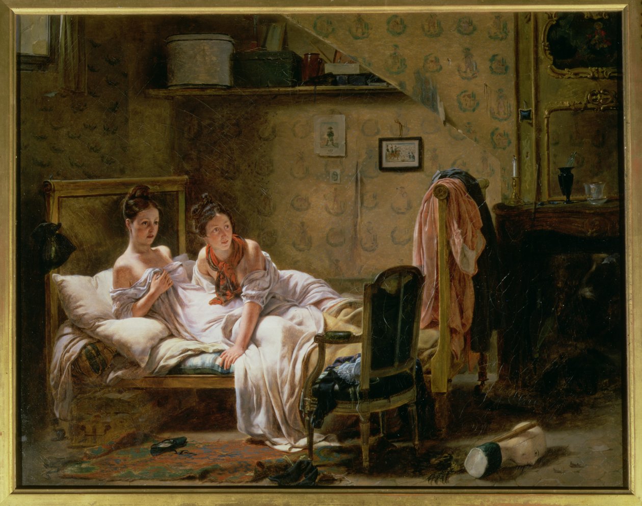 Twee vrouwen in bed door J.A. Rohne