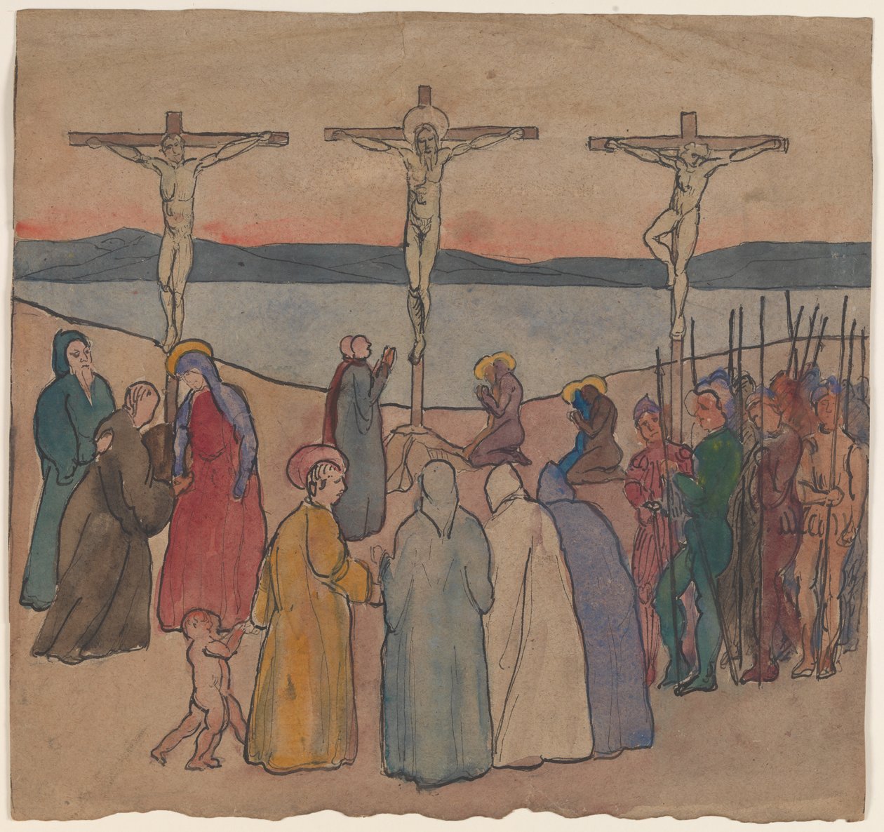 De kruisiging II door J.A. Jerichau