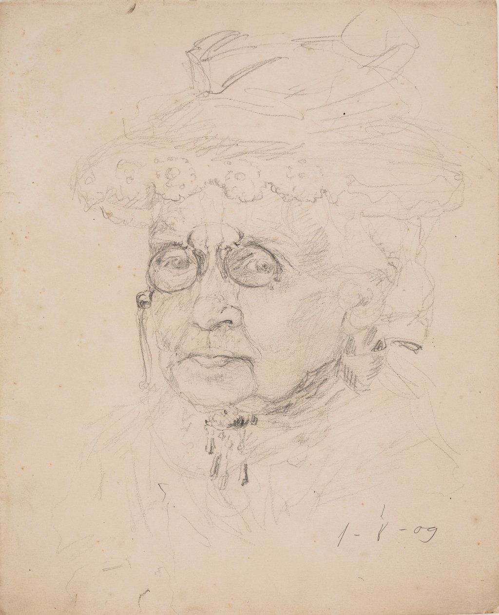 Vrouw met Lorgnet door J.A. Jerichau