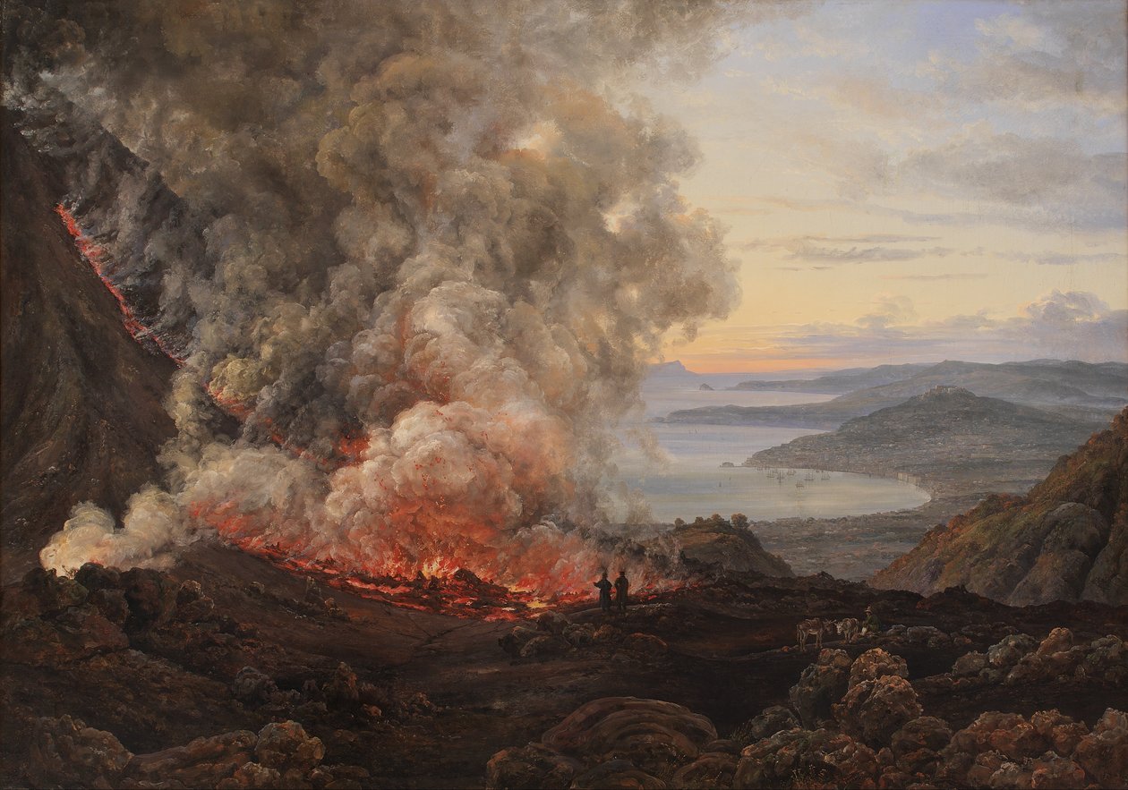 Uitbarsting van de Vesuvius door Johan Christian Dahl