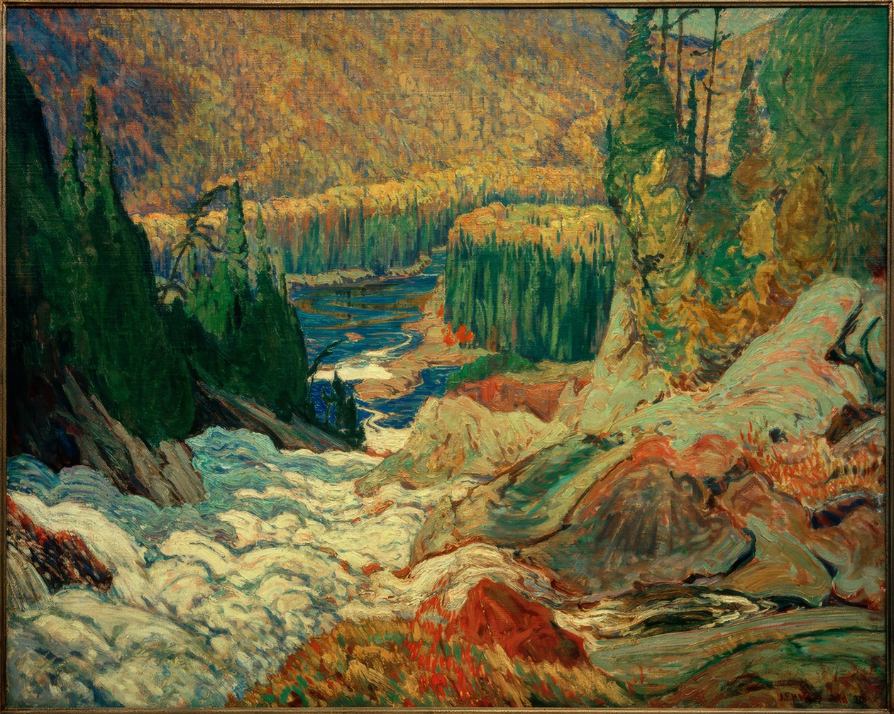 Watervallen, Montreal River door J.E.H. MacDonald