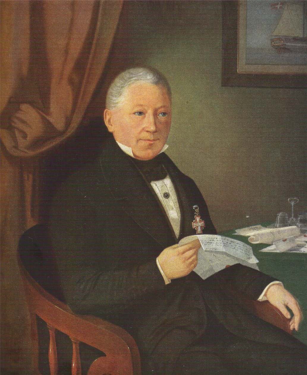 Portret van Jacob Holm (1770-1845) door J.F. Møller