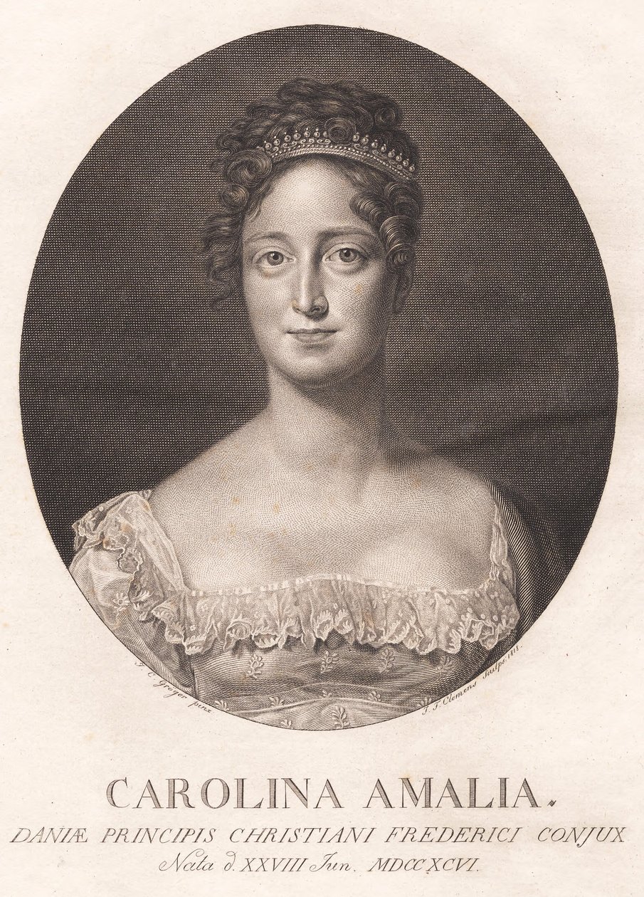 Caroline Amalie door J.F. Clemens