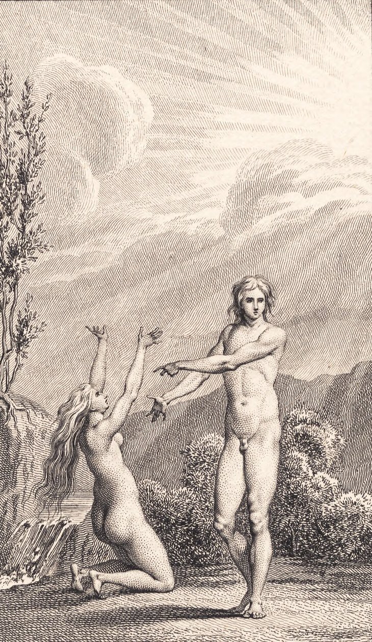 Illustratie voor Ewalds "Adam en Eva". II door J.F. Clemens