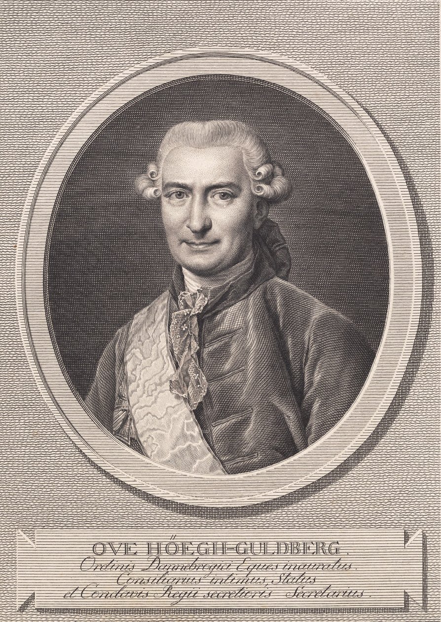 Portret van Ove Høegh-Guldberg door J.F. Clemens