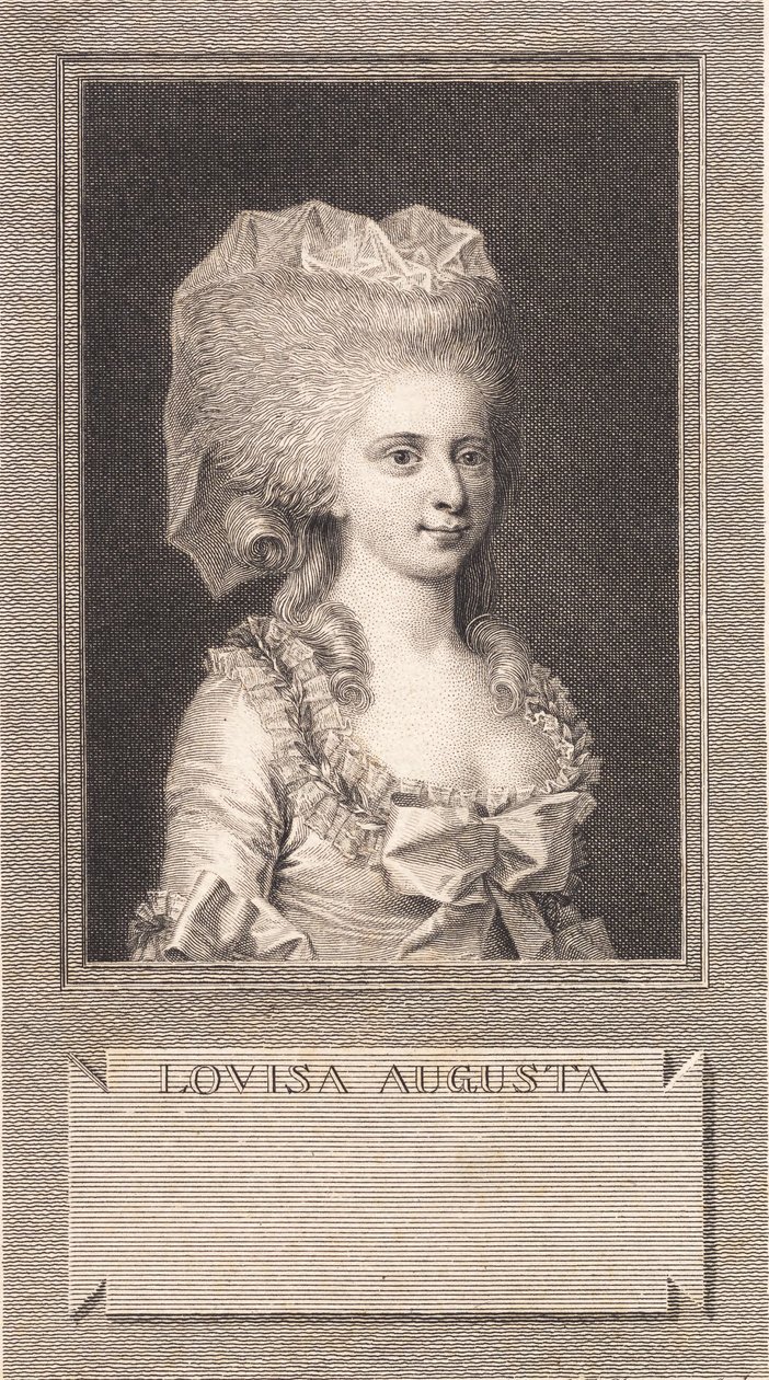 Portret van prinses Louise Augusta door J.F. Clemens