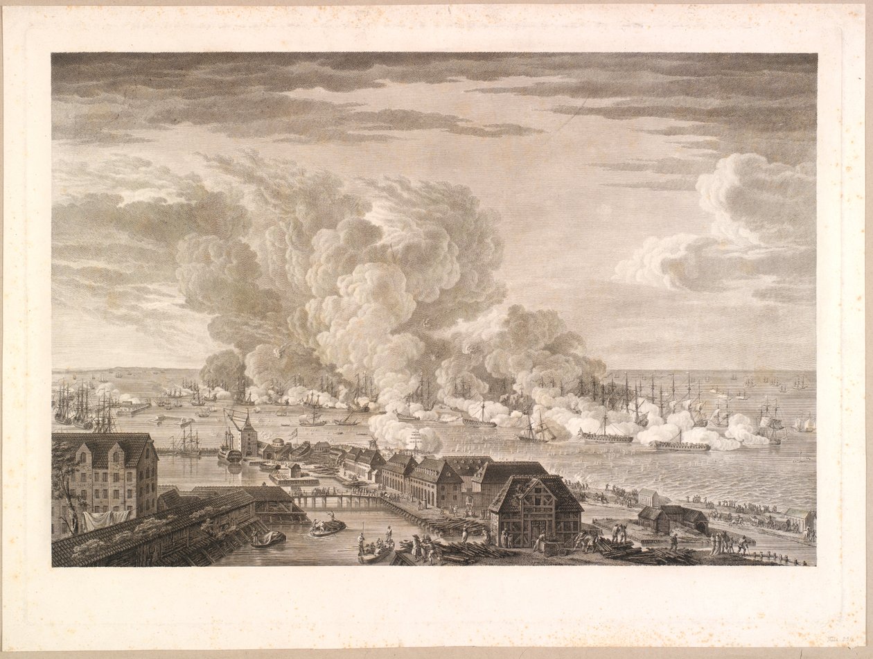 De slag bij Reden op 2 april 1801 door J.F. Clemens