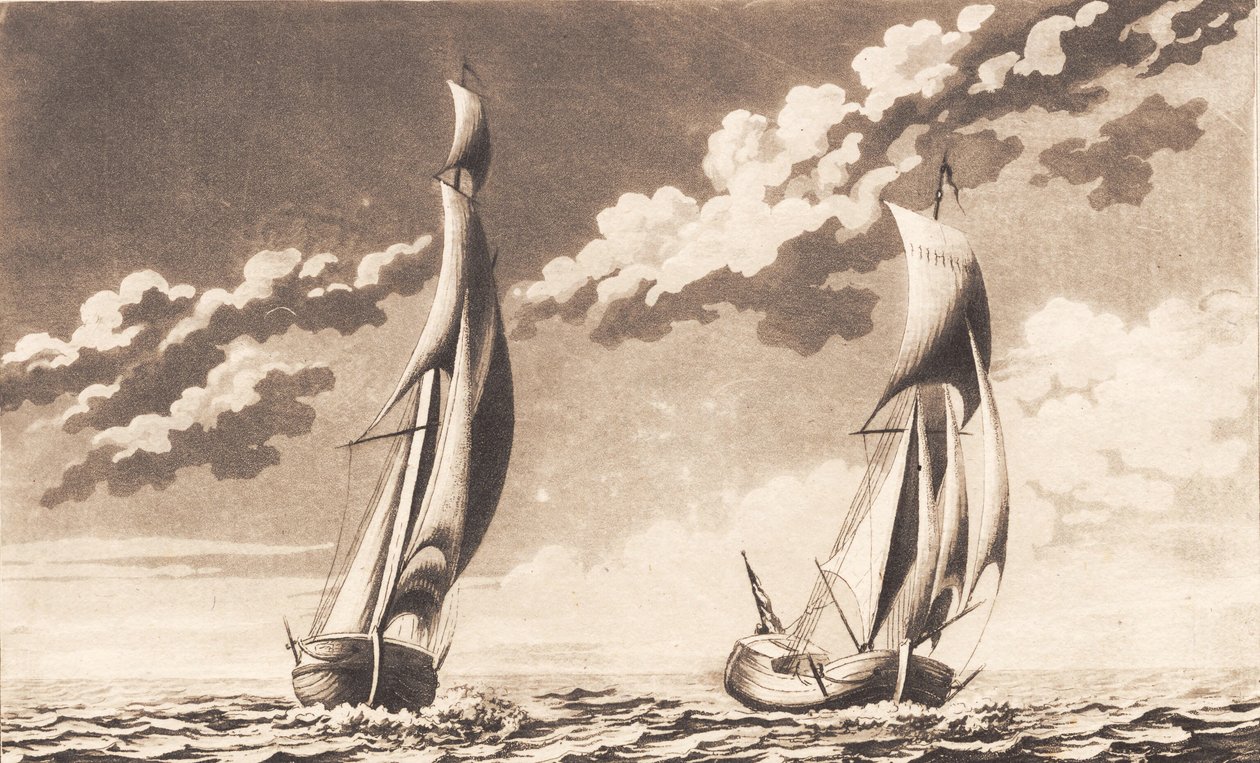 Suite van schepen. 2de Jachten door J.F. Clemens