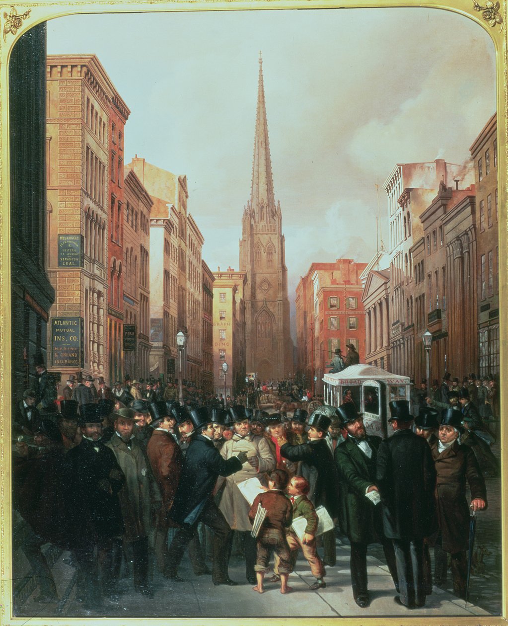 Wall Street, 13 oktober 1857 door J.H. and Rosenburg, C. Cafferty