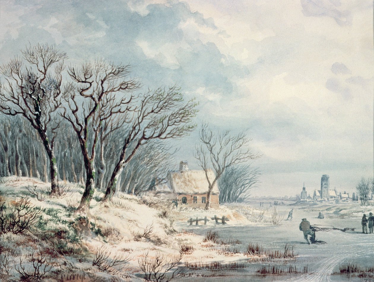 Landschap: Winter door J.J. Verreyt