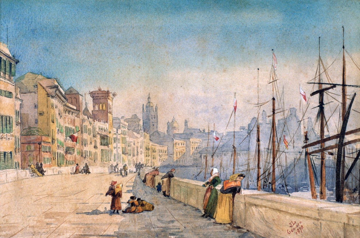 De Haven van Genua, 1878 door JL Gennato