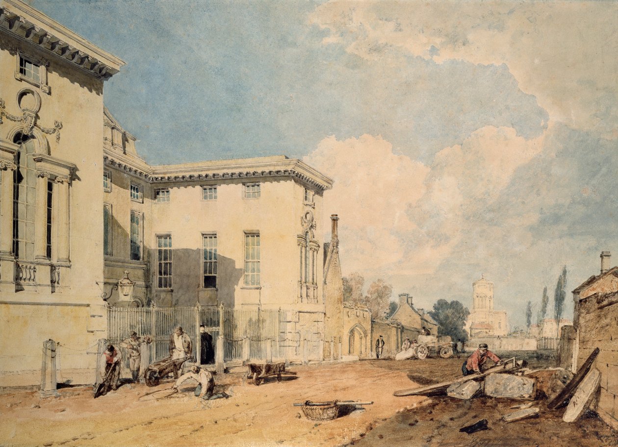 Een Uitzicht op Worcester College door Joseph Mallord William Turner