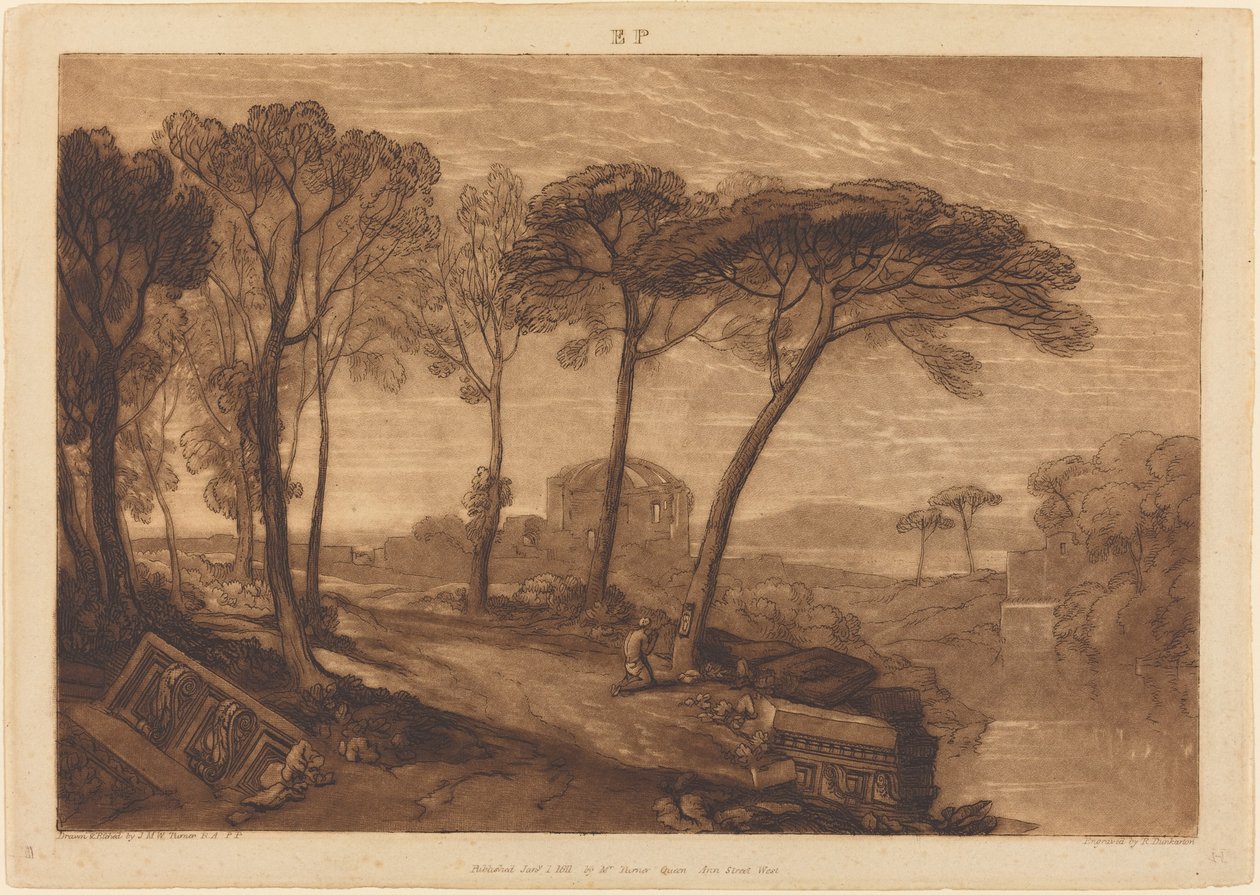 De tempel van Minerva Medica door Joseph Mallord William Turner