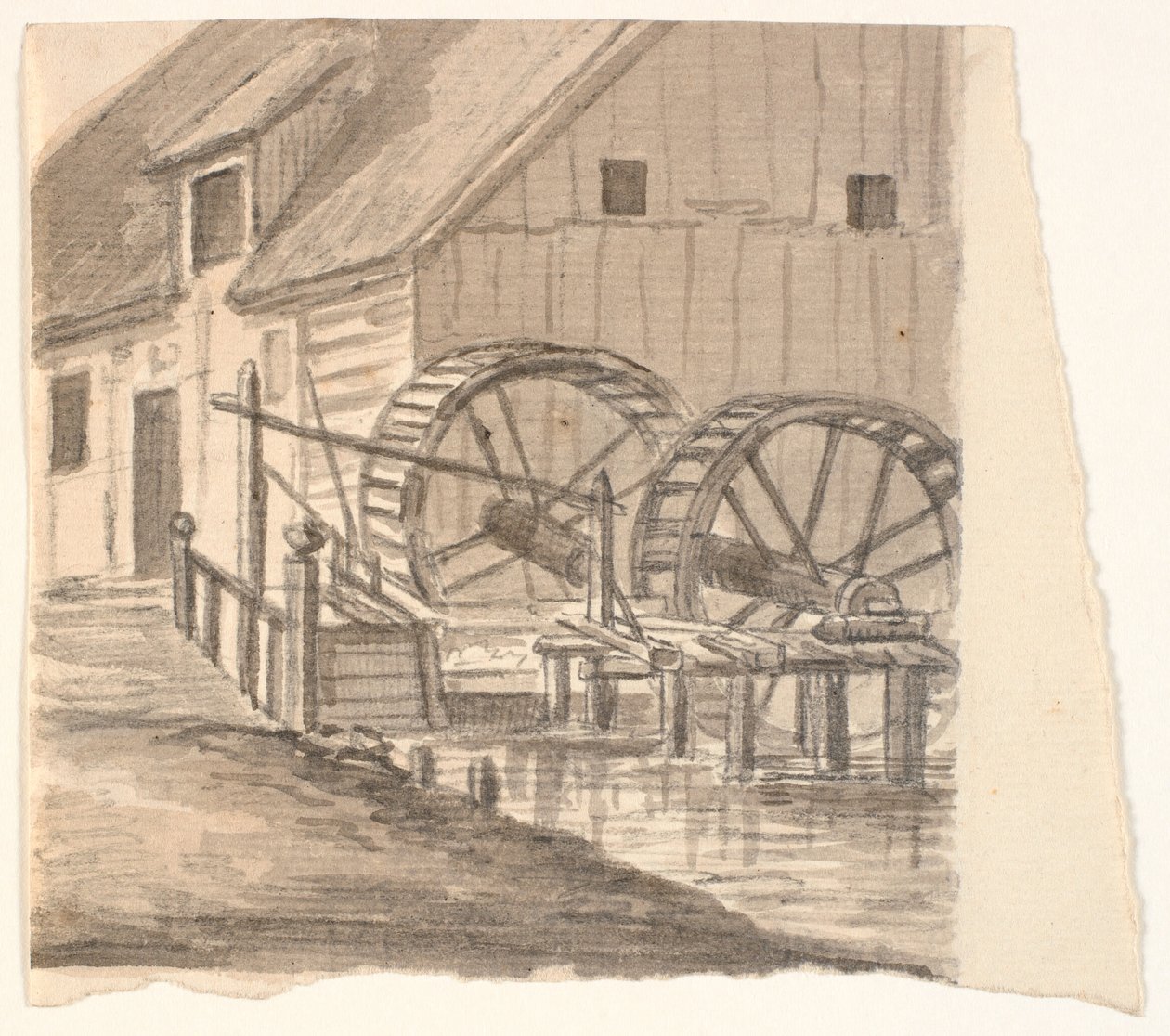 Molenrad en deel van molen door J.P. Møller