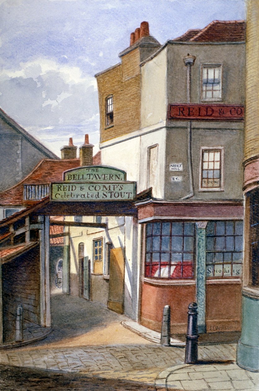 Bell Tavern, Addle Hill, Londen, 1868 door JT Wilson
