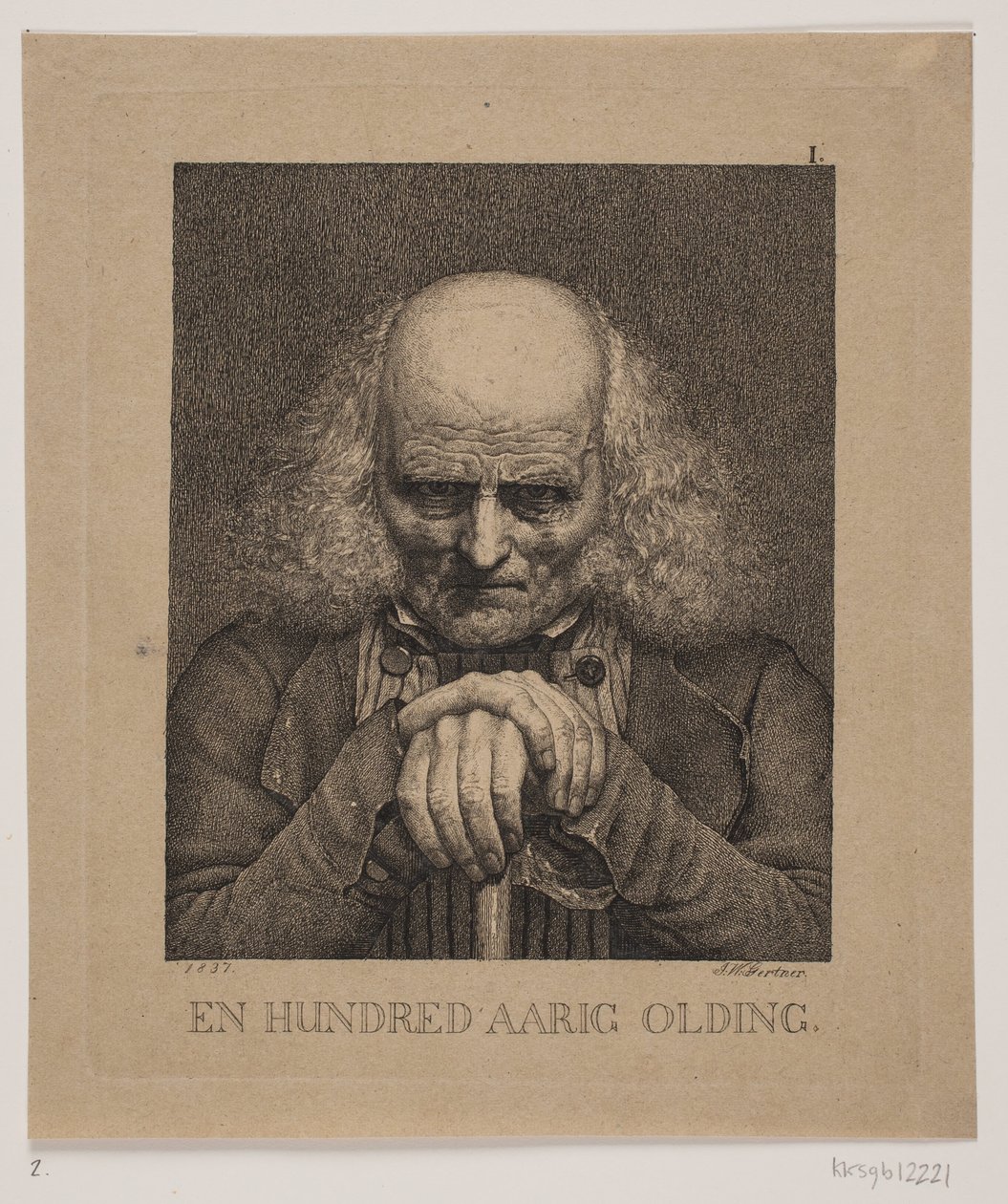 Een honderdjarige oude man door J.V. Gertner