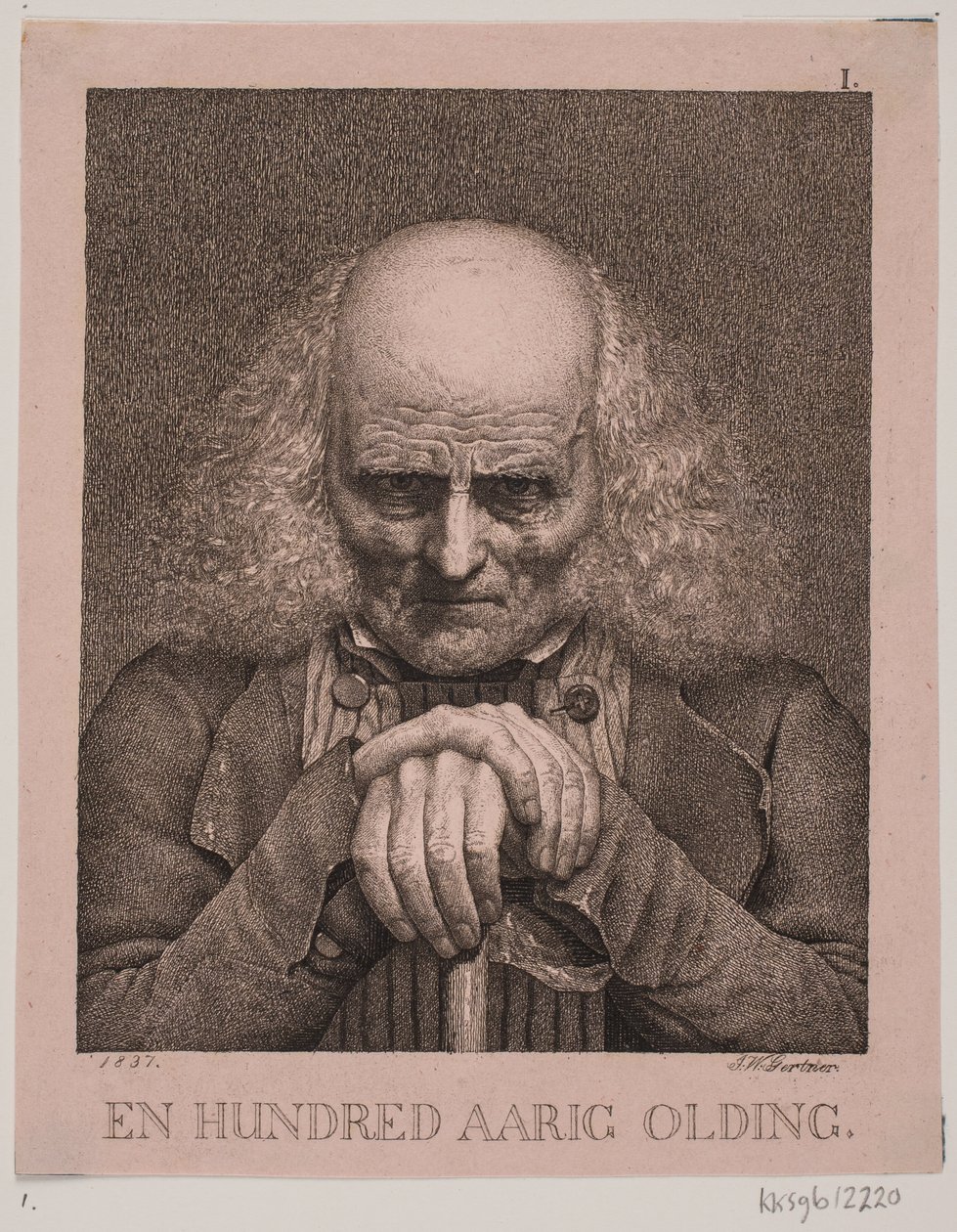 Een honderdjarige oude man door J.V. Gertner