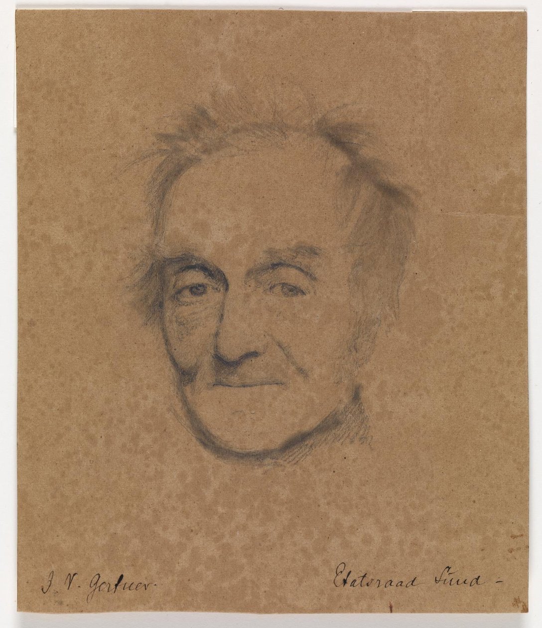Portret van schilder J.L. Lund door J.V. Gertner
