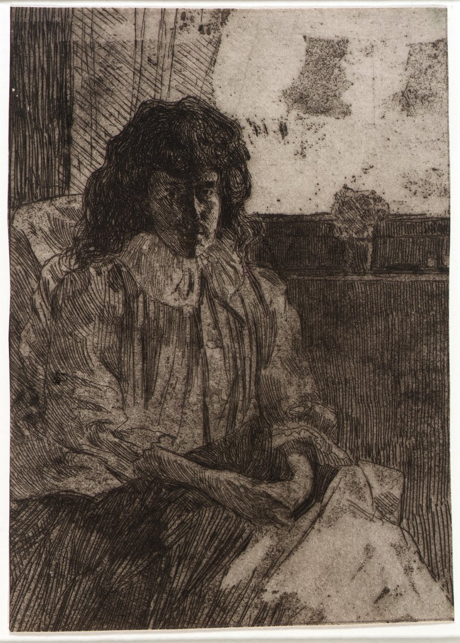 Schets bij het raam nr. 2 door J. Alden Weir
