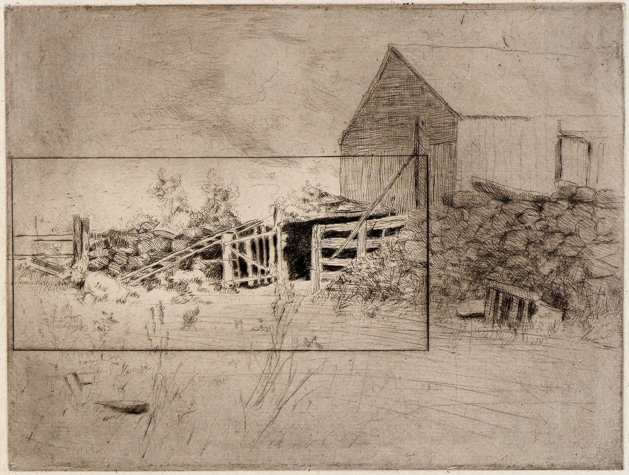 De Webb boerderij door J. Alden Weir