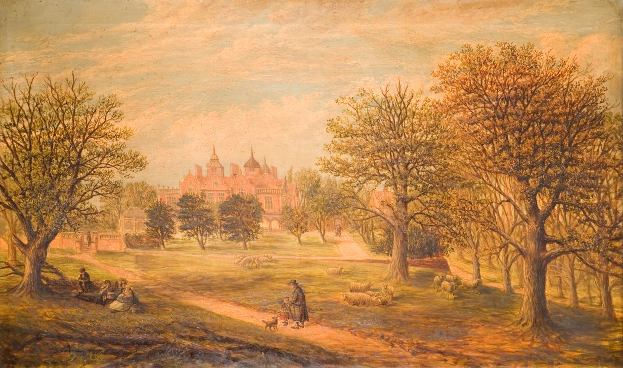 Aston Hall vanuit het westen, 1800-1900 door J. Beardmore