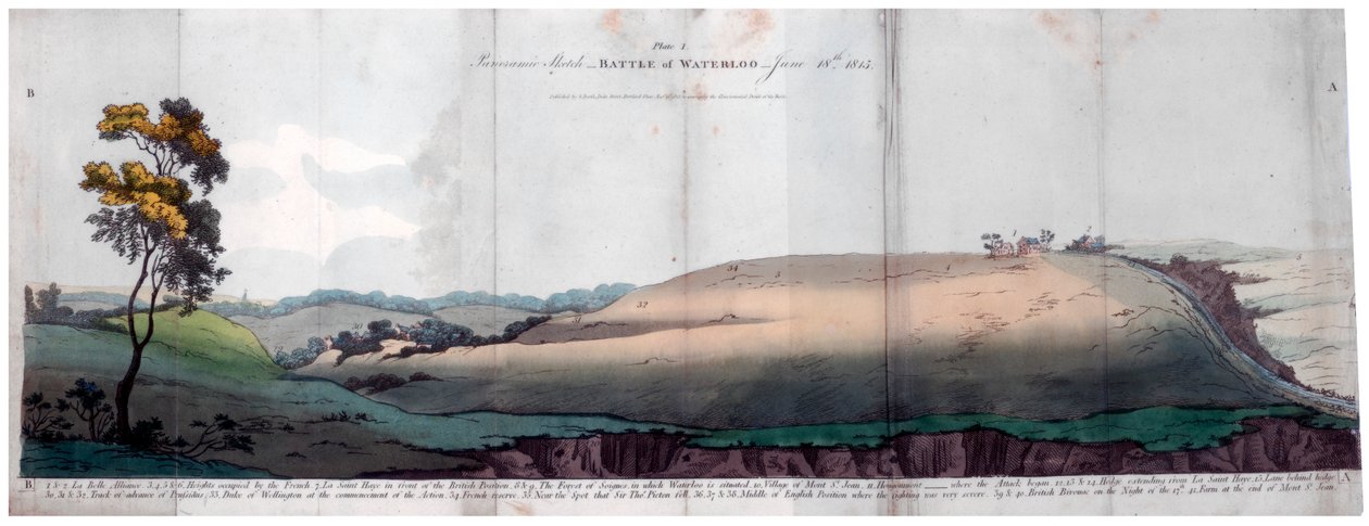 De Slag bij Waterloo, 1815 door J Booth