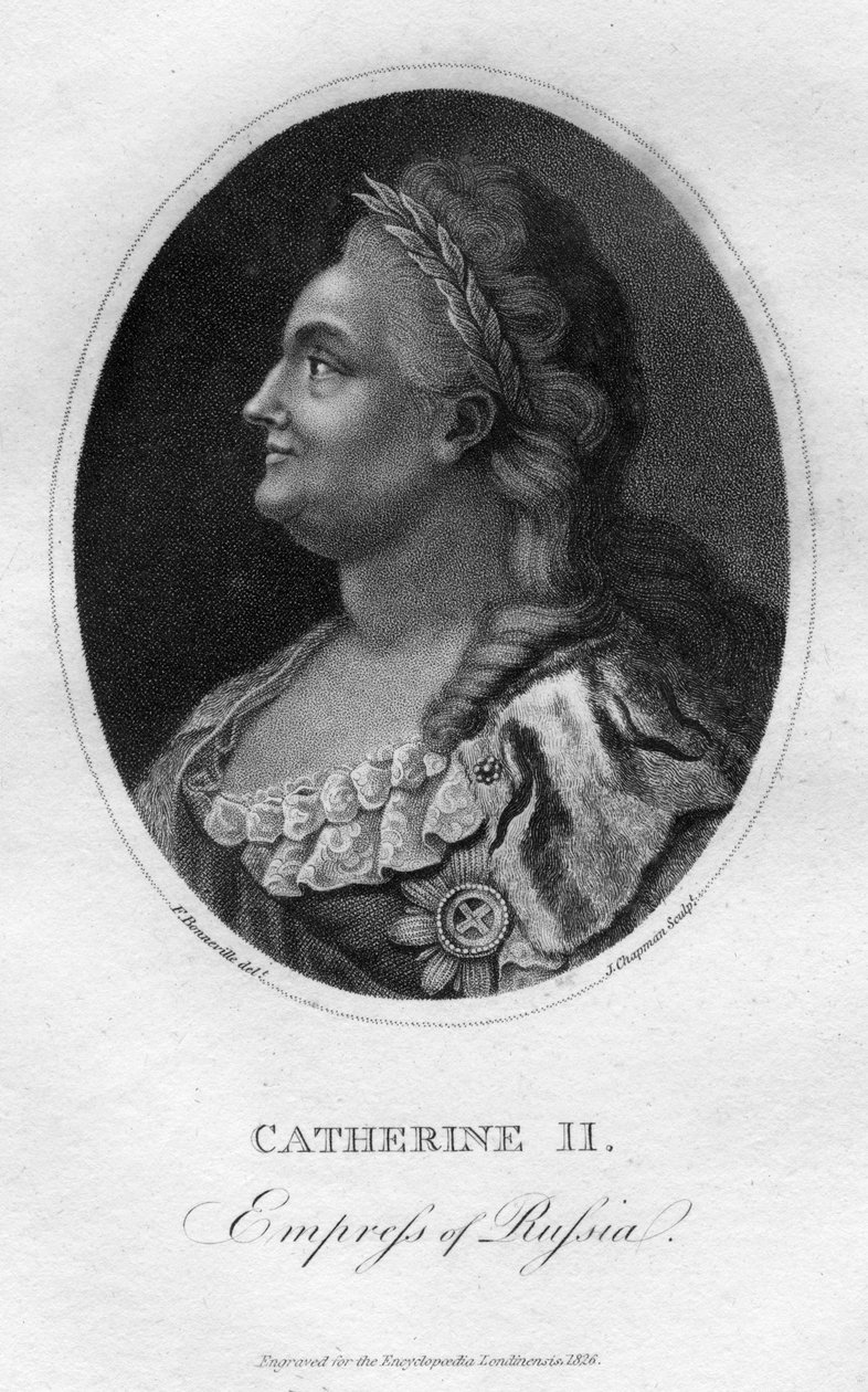 Catharina de Grote, Keizerin van Rusland, 1826 door J. Chapman