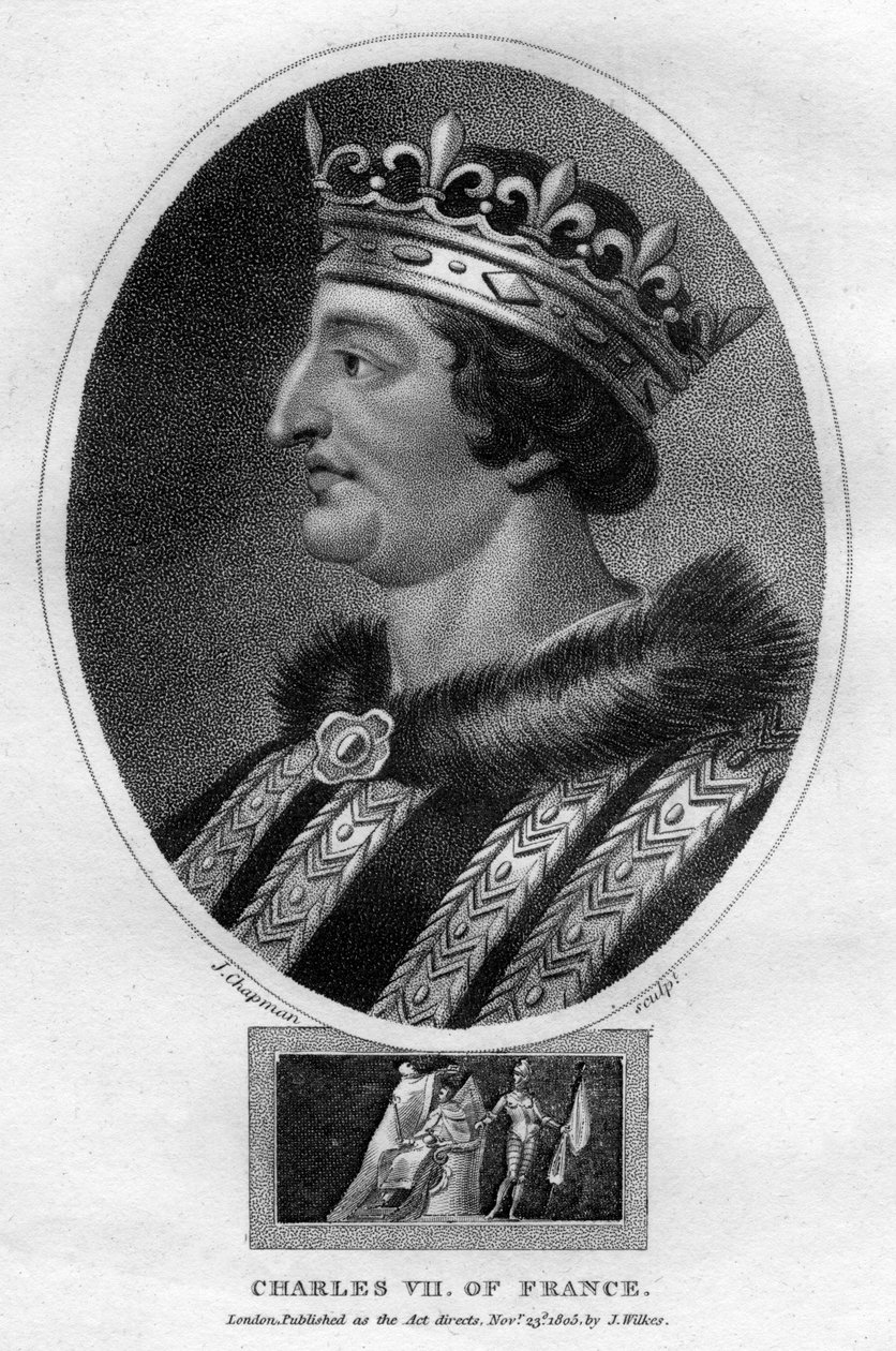 Karel VII, Koning van Frankrijk, 1805 door J. Chapman